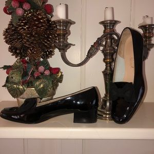 Ferragamo patent leather loafers Size 9 B
